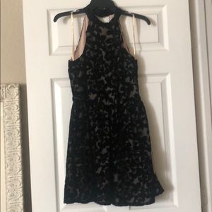 Black velvet dress